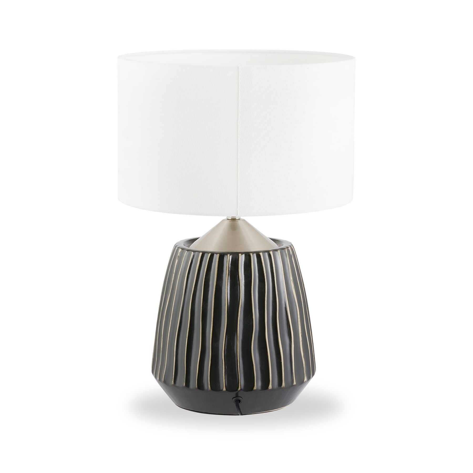 Artemis Textured Brushed Silver Table Lamp from Roseland Furniture
