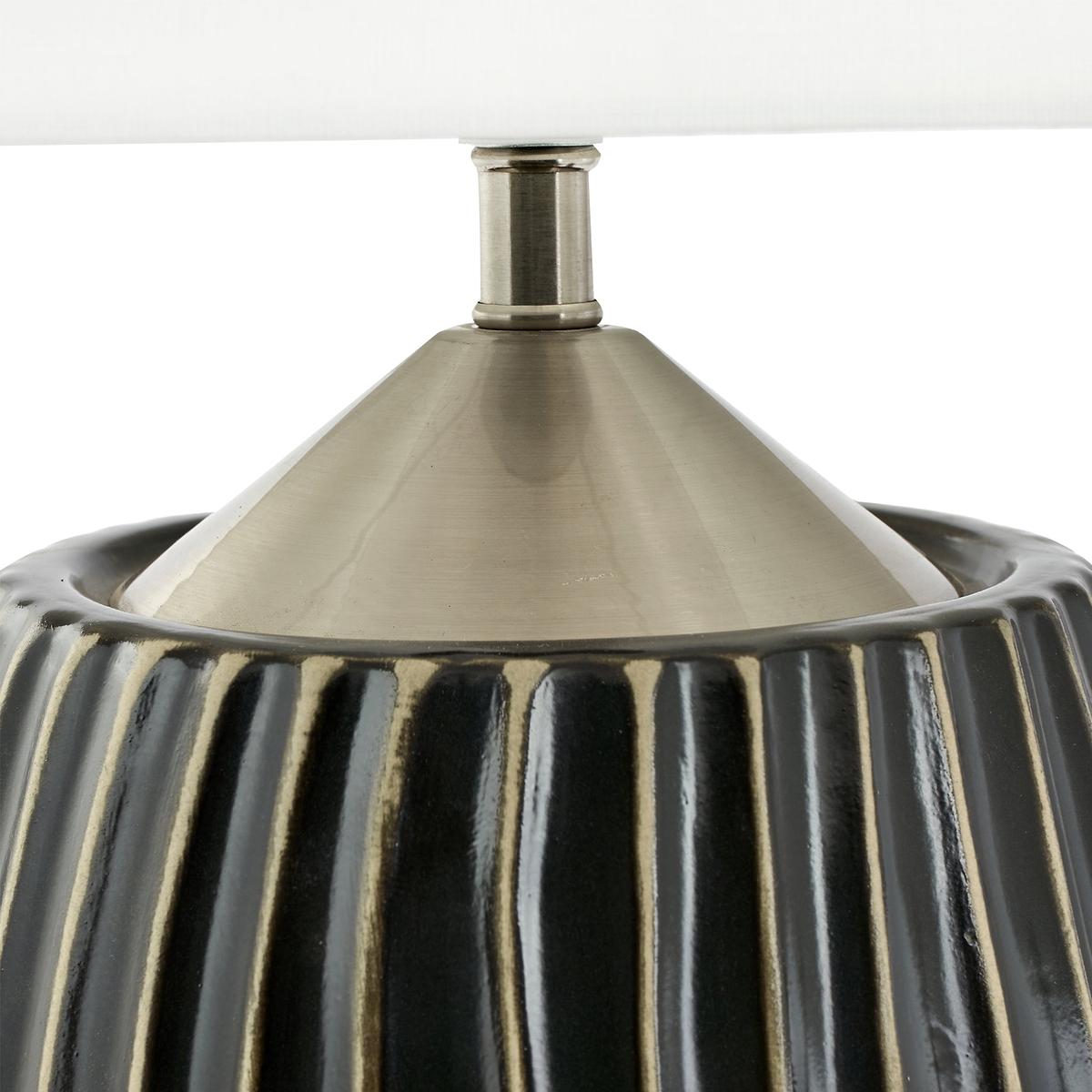 Artemis Textured Brushed Silver Table Lamp from Roseland Furniture