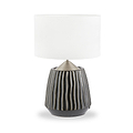 Artemis Textured Brushed Silver Table Lamp from Roseland Furniture