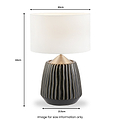 Artemis Textured Brushed Silver Table Lamp from Roseland Furniture
