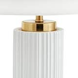 Ionic Textured Ceramic Table Lamp White from Roseland Furniture