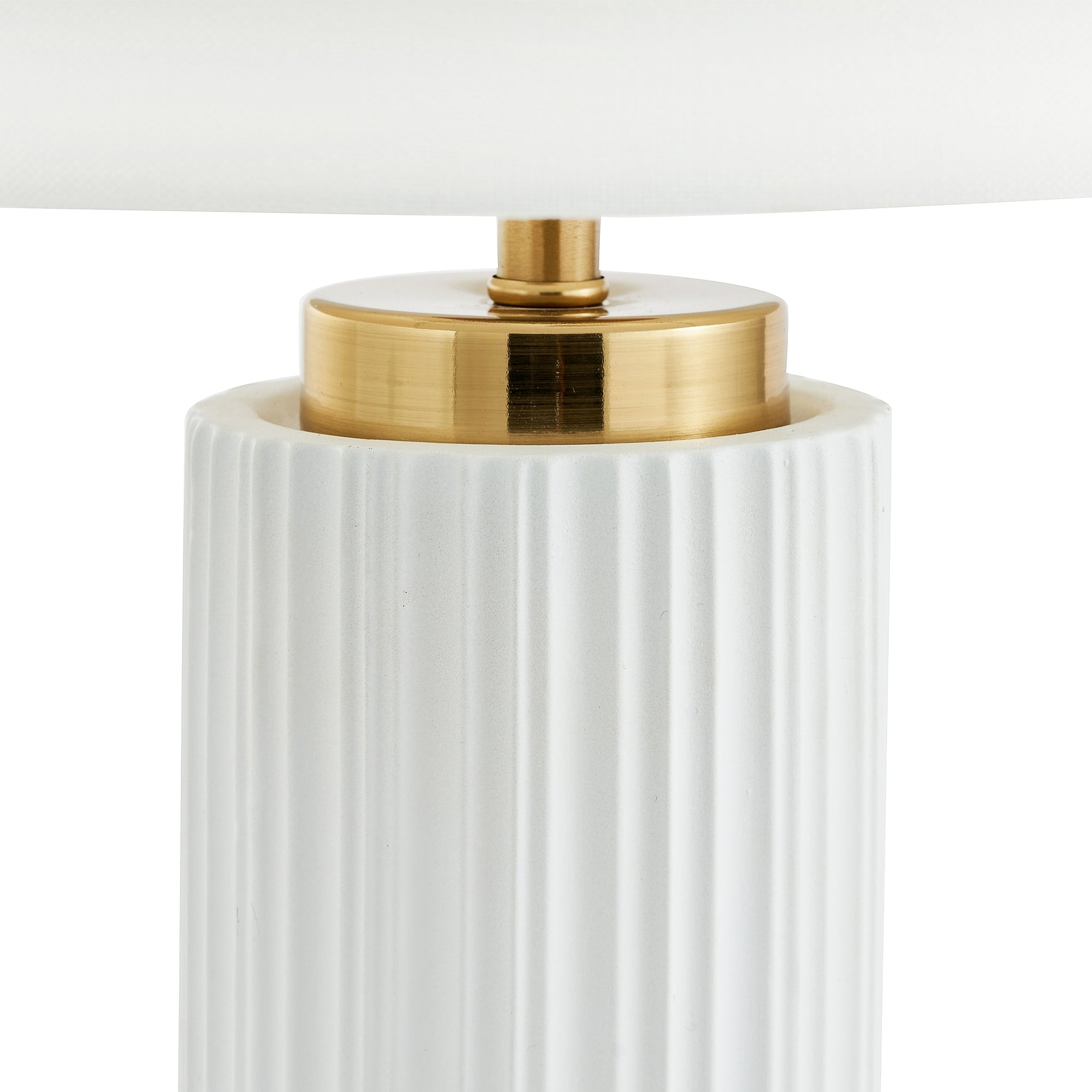 Ionic Textured Ceramic Table Lamp White from Roseland Furniture
