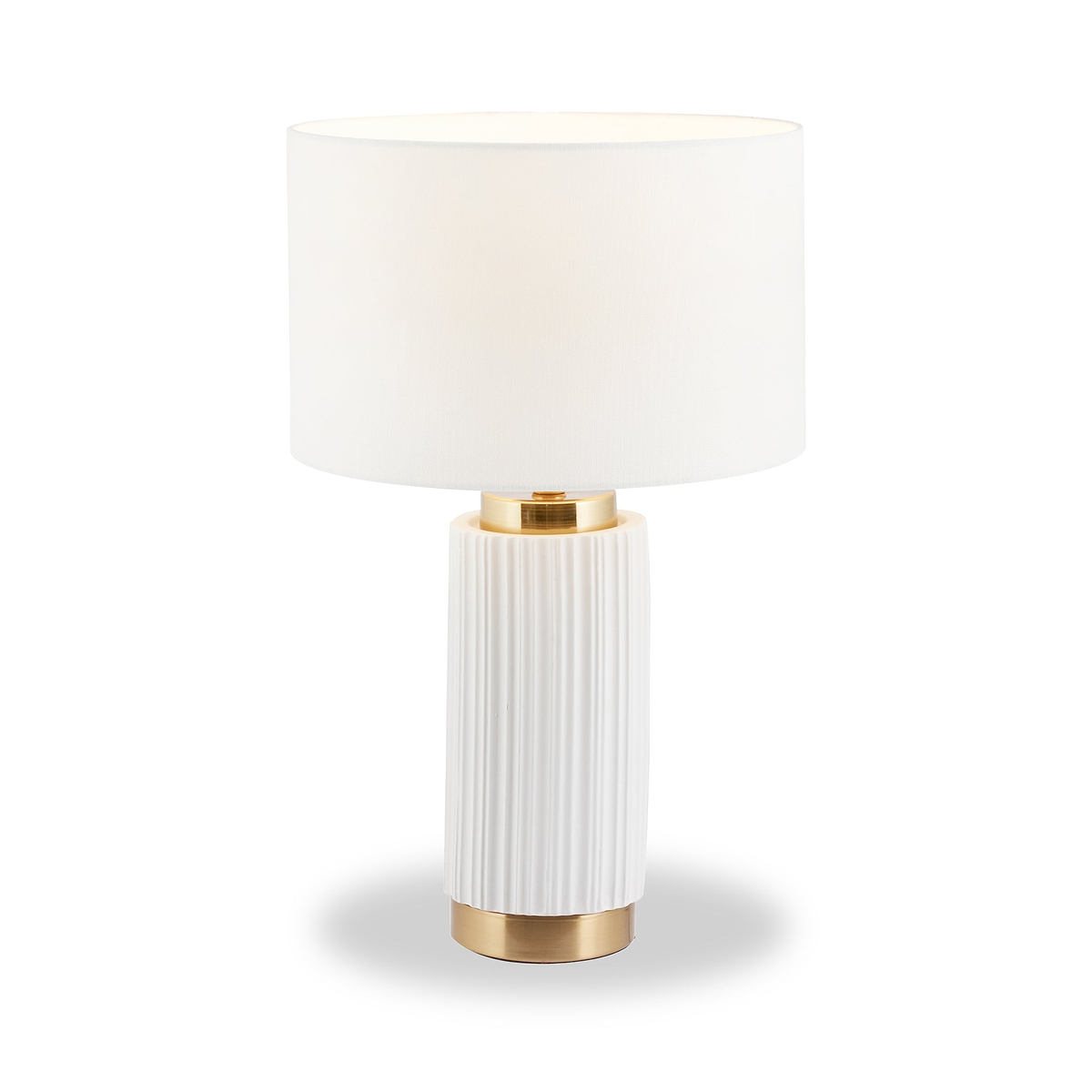 Ionic Textured Ceramic Table Lamp White from Roseland Furniture