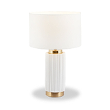 Ionic Textured Ceramic Table Lamp White from Roseland Furniture