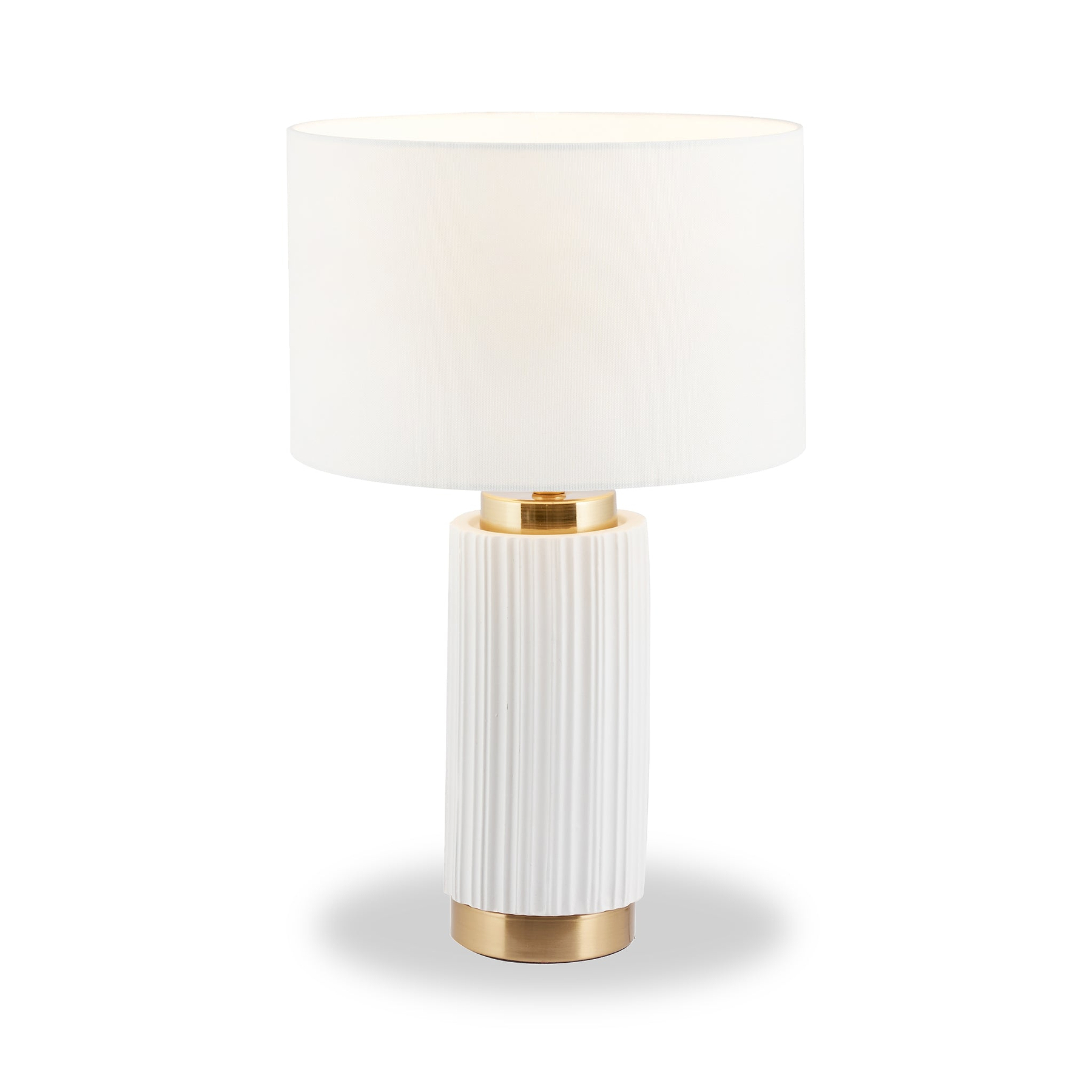 Ionic Textured Ceramic Table Lamp White from Roseland Furniture