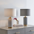 Ionic Textured Ceramic Table Lamp White from Roseland Furniture