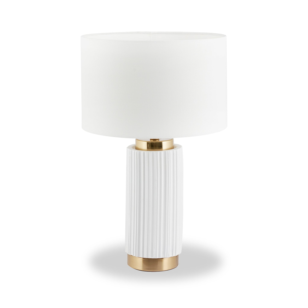 Ionic Textured Ceramic Table Lamp White from Roseland Furniture