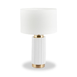 Ionic Textured Ceramic Table Lamp White from Roseland Furniture