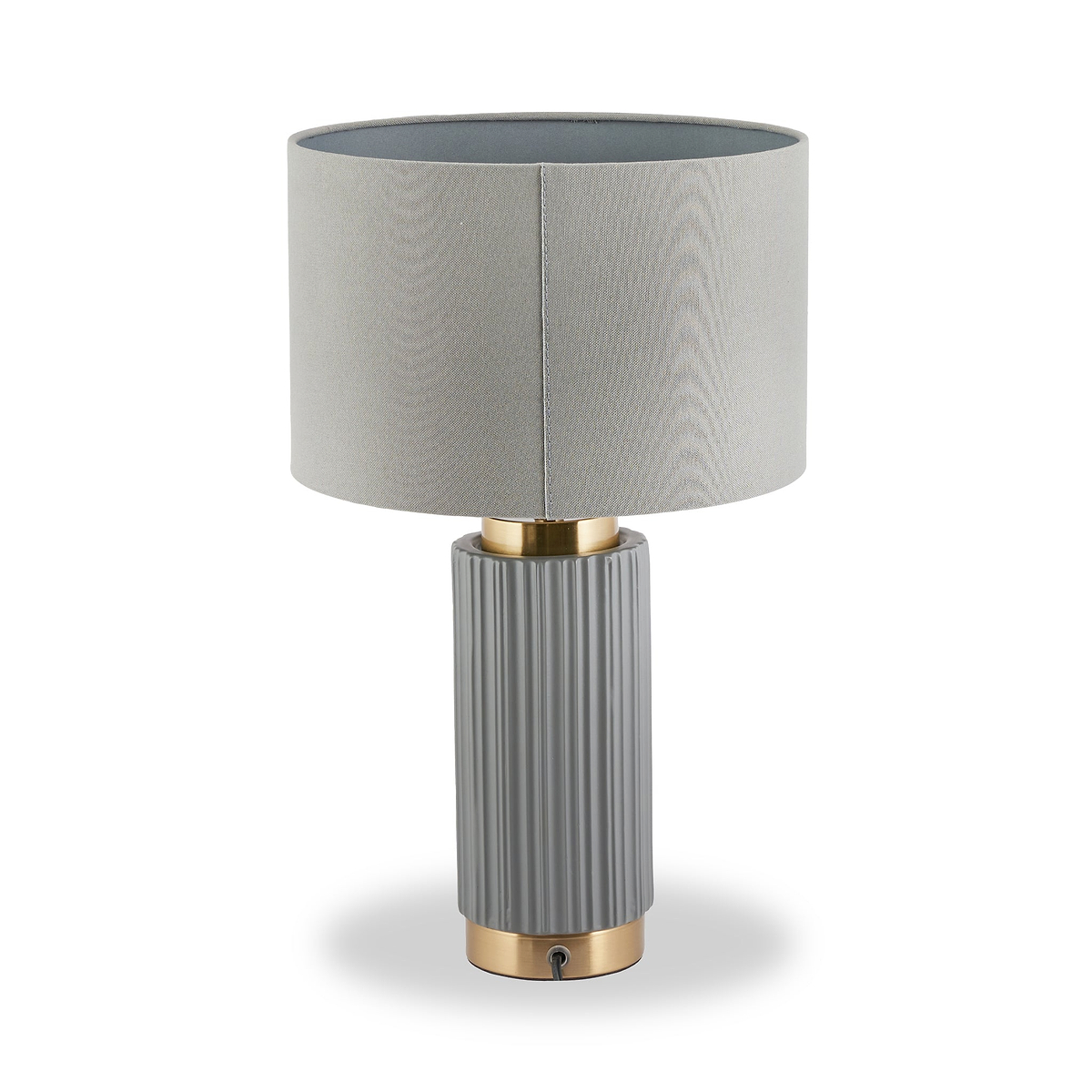 Ionic Textured Ceramic Table Lamp Grey from Roseland Furniture