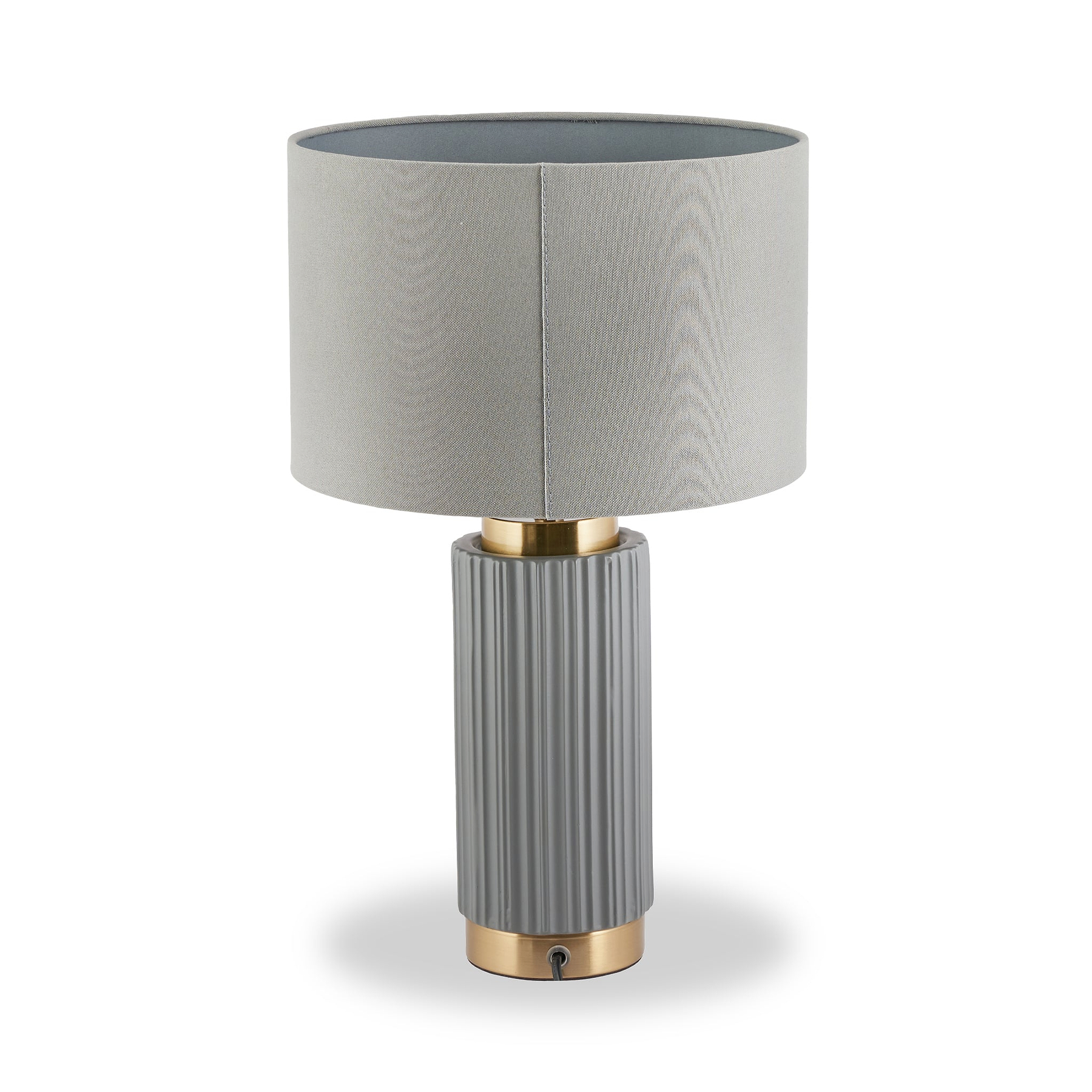 Ionic Textured Ceramic Table Lamp Grey from Roseland Furniture
