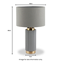 Ionic Textured Ceramic Table Lamp Grey from Roseland Furniture