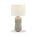 Meribel Geo Ceramic Tall Table Lamp Grey from Roseland Furniture