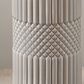 Meribel Geo Ceramic Tall Table Lamp Grey from Roseland Furniture