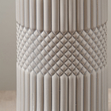 Meribel Geo Ceramic Tall Table Lamp Grey from Roseland Furniture