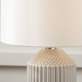 Meribel Geo Ceramic Tall Table Lamp Grey from Roseland Furniture
