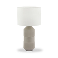 Meribel Geo Ceramic Tall Table Lamp Grey from Roseland Furniture