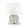 Meribel Geo Ceramic Table Lamp Grey from Roseland Furniture