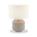 Meribel Geo Ceramic Table Lamp Grey from Roseland Furniture