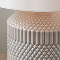 Meribel Geo Ceramic Table Lamp Grey from Roseland Furniture