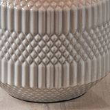 Meribel Geo Ceramic Table Lamp Grey from Roseland Furniture