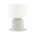 Meribel Geo Ceramic Table Lamp Grey from Roseland Furniture