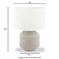 Meribel Geo Ceramic Table Lamp Grey from Roseland Furniture