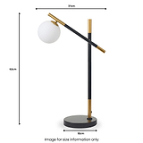 Wanda Orb Table Lamp from Roseland Furniture
