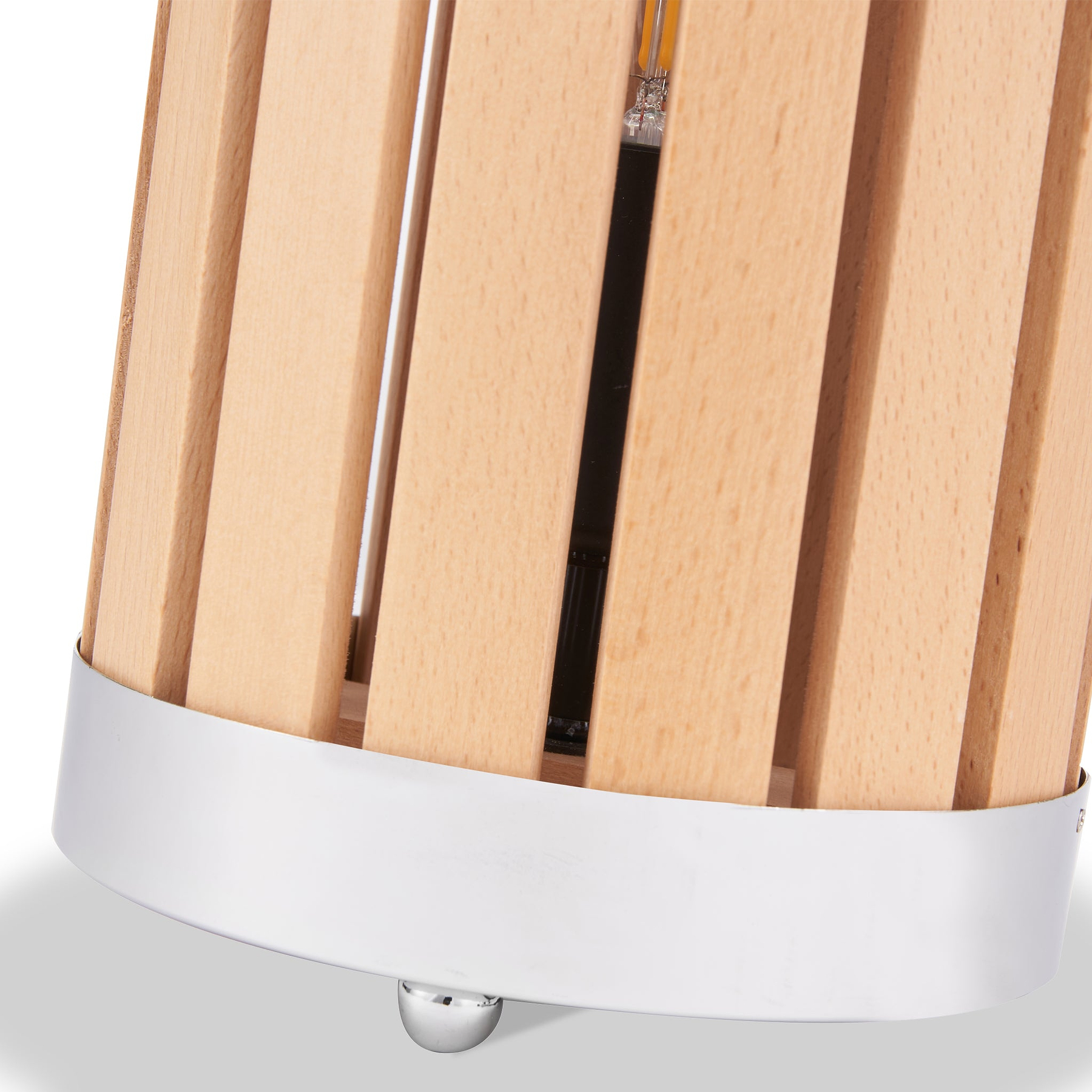 Austell Lantern Table Lamp Natural Wood from Roseland Furniture