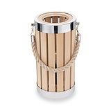 Austell Lantern Table Lamp Natural Wood from Roseland Furniture