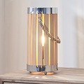 Austell Lantern Table Lamp Natural Wood from Roseland Furniture