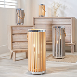 Austell Lantern Table Lamp Natural Wood from Roseland Furniture