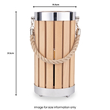 Austell Lantern Table Lamp Natural Wood from Roseland Furniture