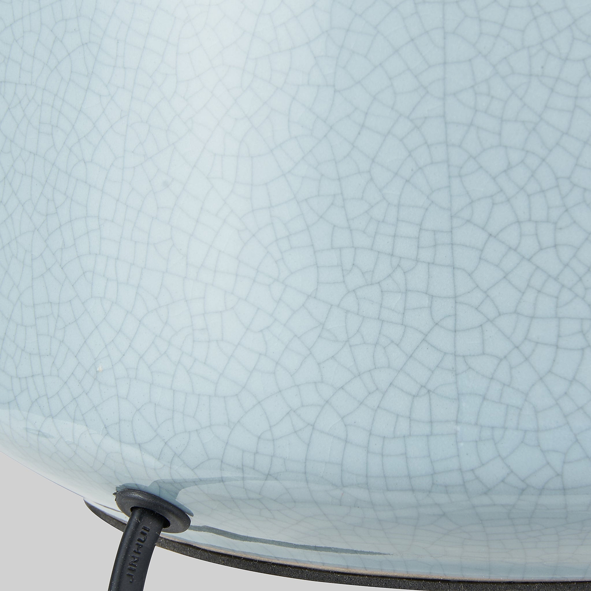 Nora Crackle Effect Table Lamp Duck Egg Blue from Roseland Furniture