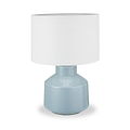 Nora Crackle Effect Table Lamp Duck Egg Blue from Roseland Furniture