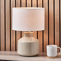 Nora Crackle Effect Table Lamp Cream from Roseland Furniture