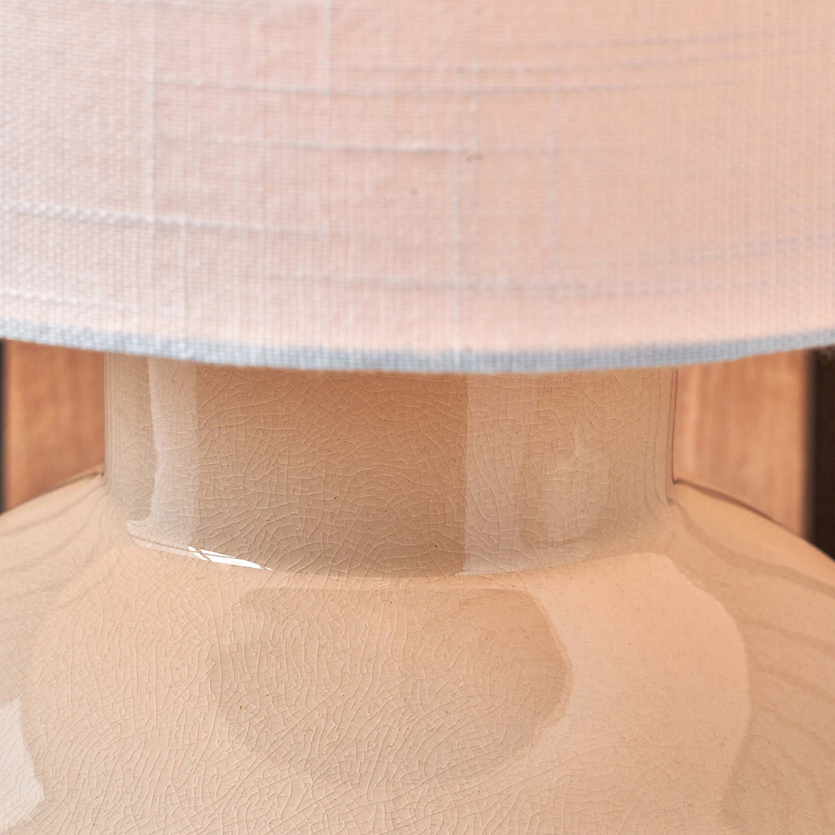 Nora Crackle Effect Table Lamp Cream from Roseland Furniture
