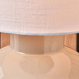 Nora Crackle Effect Table Lamp Cream from Roseland Furniture