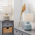 Nora Crackle Effect Table Lamp Cream from Roseland Furniture