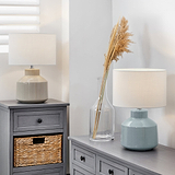 Nora Crackle Effect Table Lamp Cream from Roseland Furniture