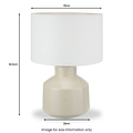 Nora Crackle Effect Table Lamp Cream from Roseland Furniture