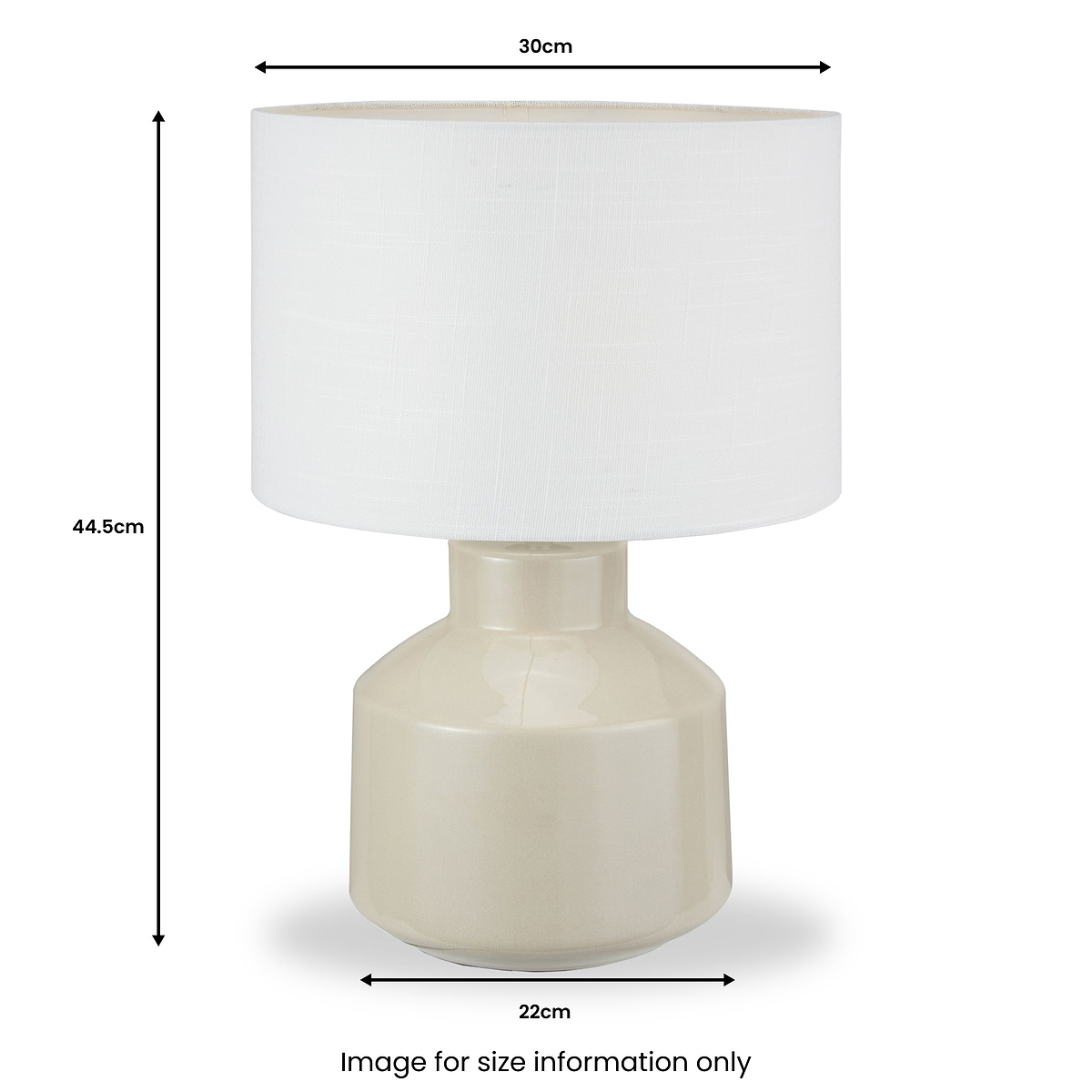 Nora Crackle Effect Table Lamp Cream from Roseland Furniture