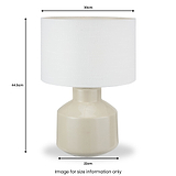 Nora Crackle Effect Table Lamp Cream from Roseland Furniture