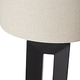 Block Ceramic Tall Table Lamp Black from Roseland Furniture