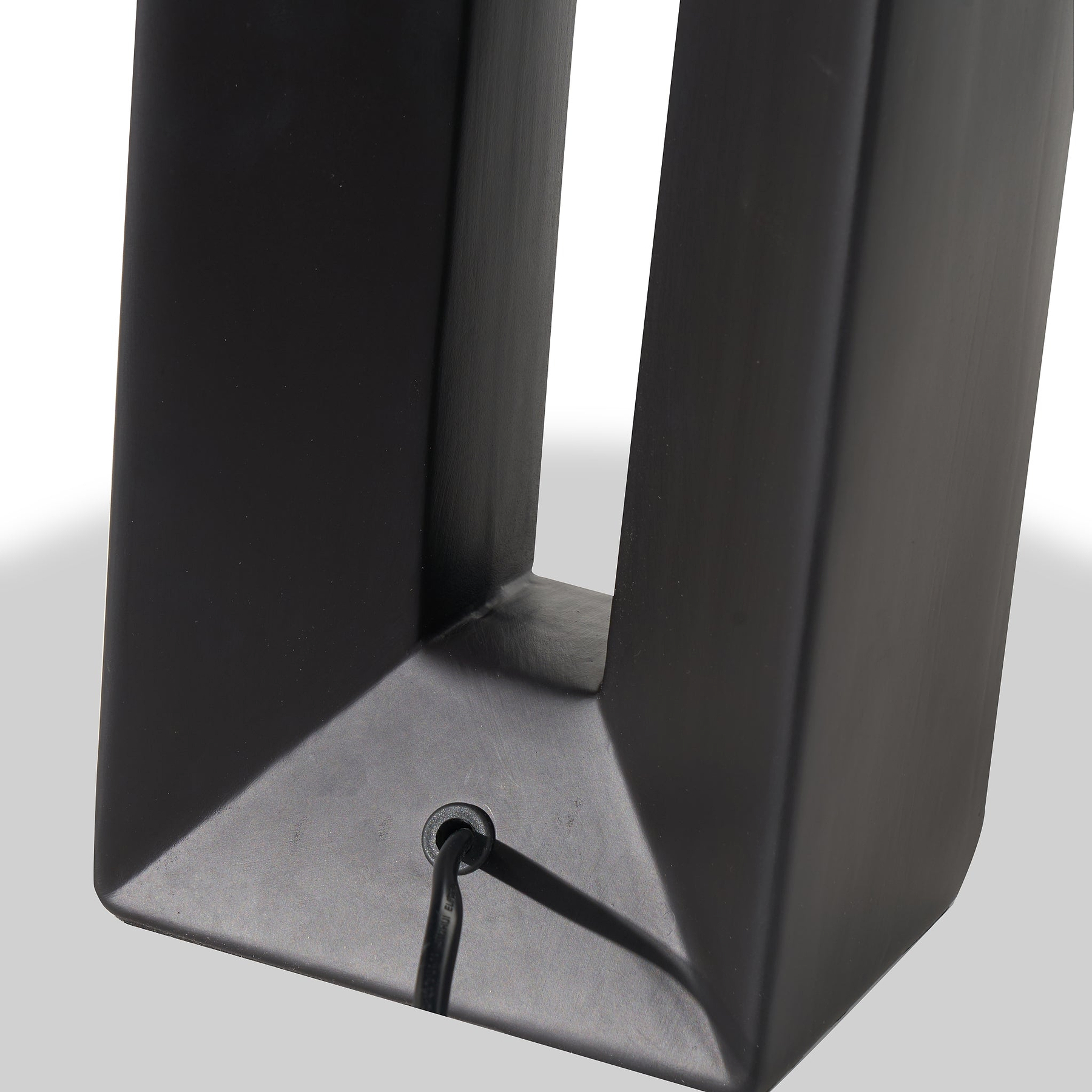 Block Ceramic Tall Table Lamp Black from Roseland Furniture