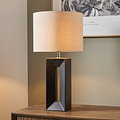 Block Ceramic Tall Table Lamp Black from Roseland Furniture