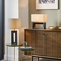 Block Ceramic Tall Table Lamp Black from Roseland Furniture