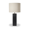 Block Ceramic Tall Table Lamp Black from Roseland Furniture