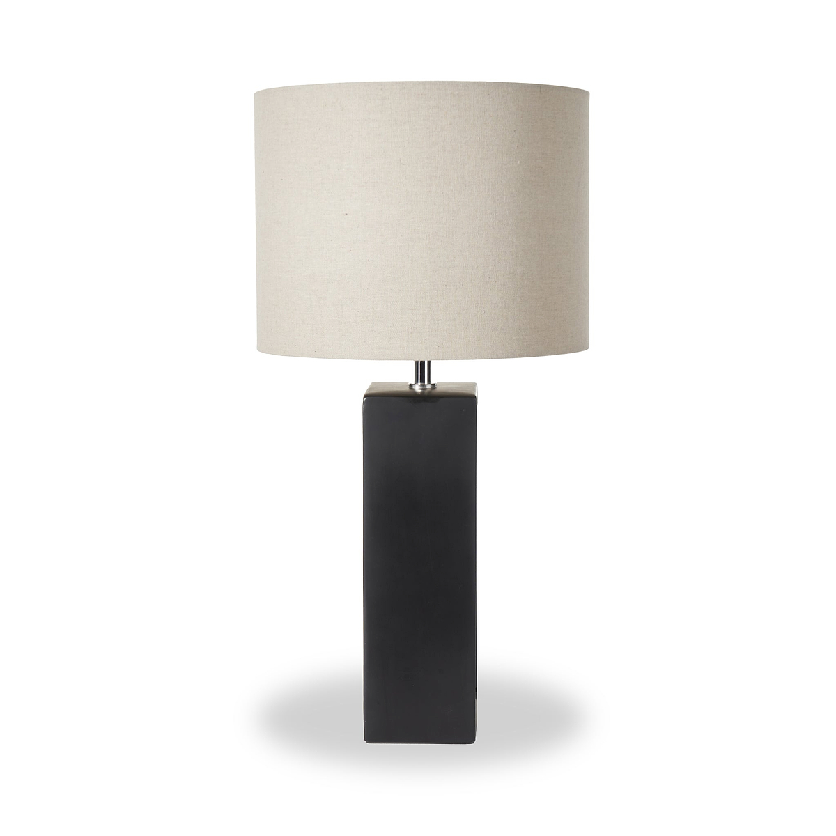 Block Ceramic Tall Table Lamp Black from Roseland Furniture