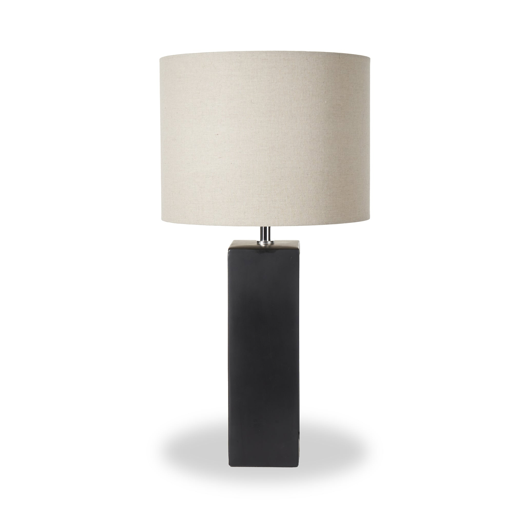 Block Ceramic Tall Table Lamp Black from Roseland Furniture
