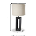Block Ceramic Tall Table Lamp Black from Roseland Furniture